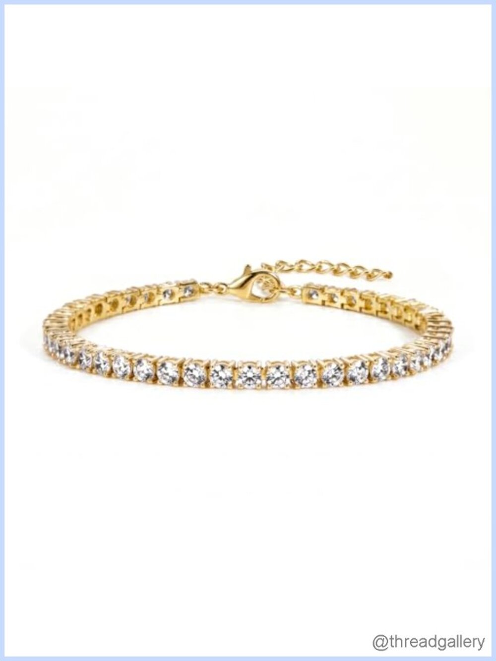 Gold-Plated Tennis Bracelet Set with Cross Heart Evil Eye Pearl Starfish